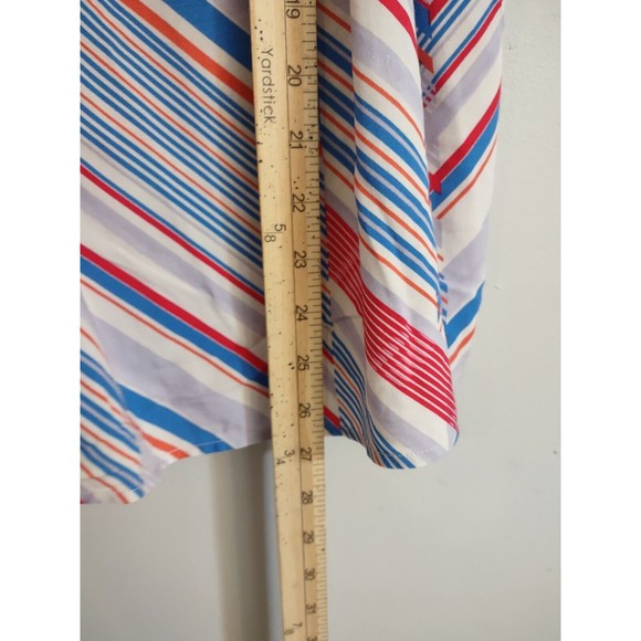 CAbi Women’s Size Small Tassel Camisole Tank Top Tunic Blouse Red Blue Stripes - Picture 5 of 7